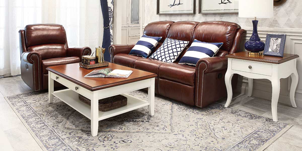 Brown Leather Sofa Set OS-0318008-2