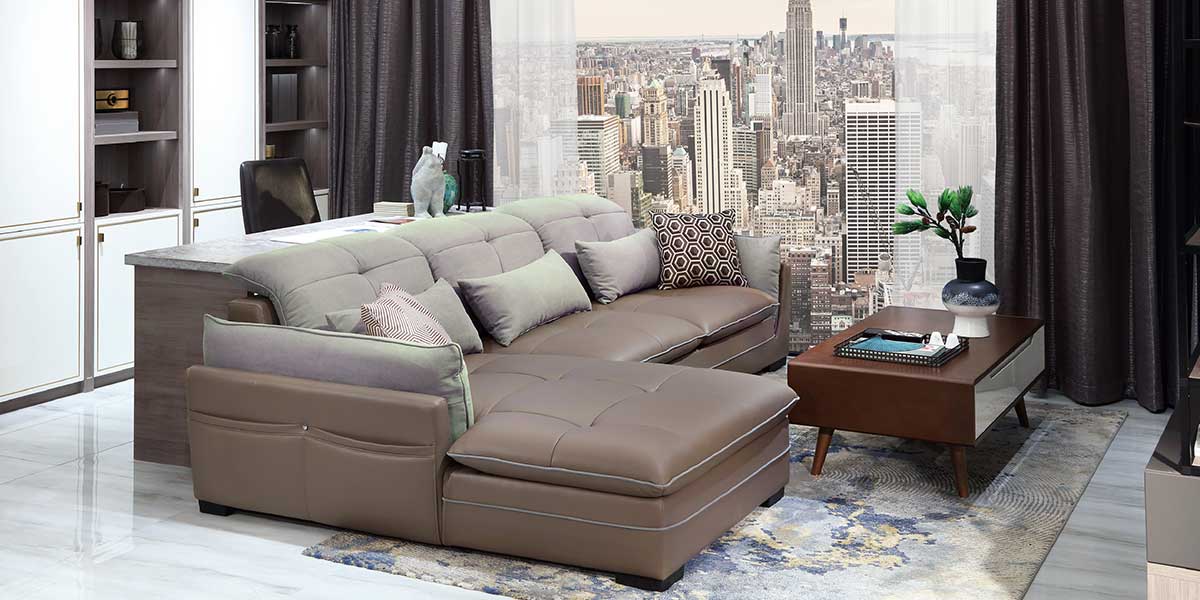 Corner Modular Leather Sofa Set OS-0119004