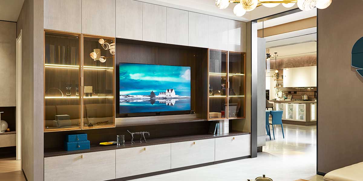 Custom Modern Glossy White TV Units BLTV20014-033