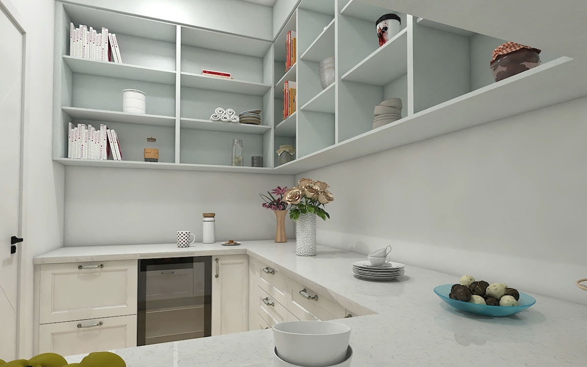 Walk-in Pantry Custom Cabinets OBP23-L01
