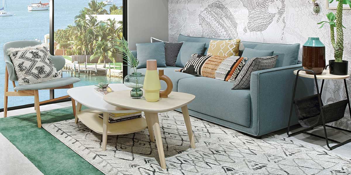 Modern 2 Seat Fabric Sofa for Apartments OS-0219001-38