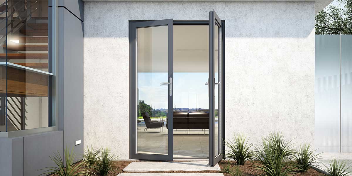 Aluminum Glass Hinged Door NA18001