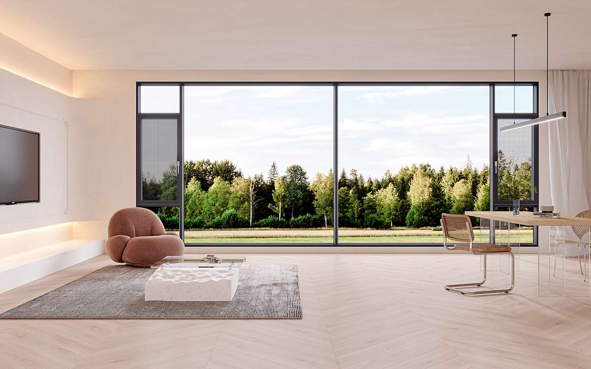 Modern Aluminium Casement Window EOW100A