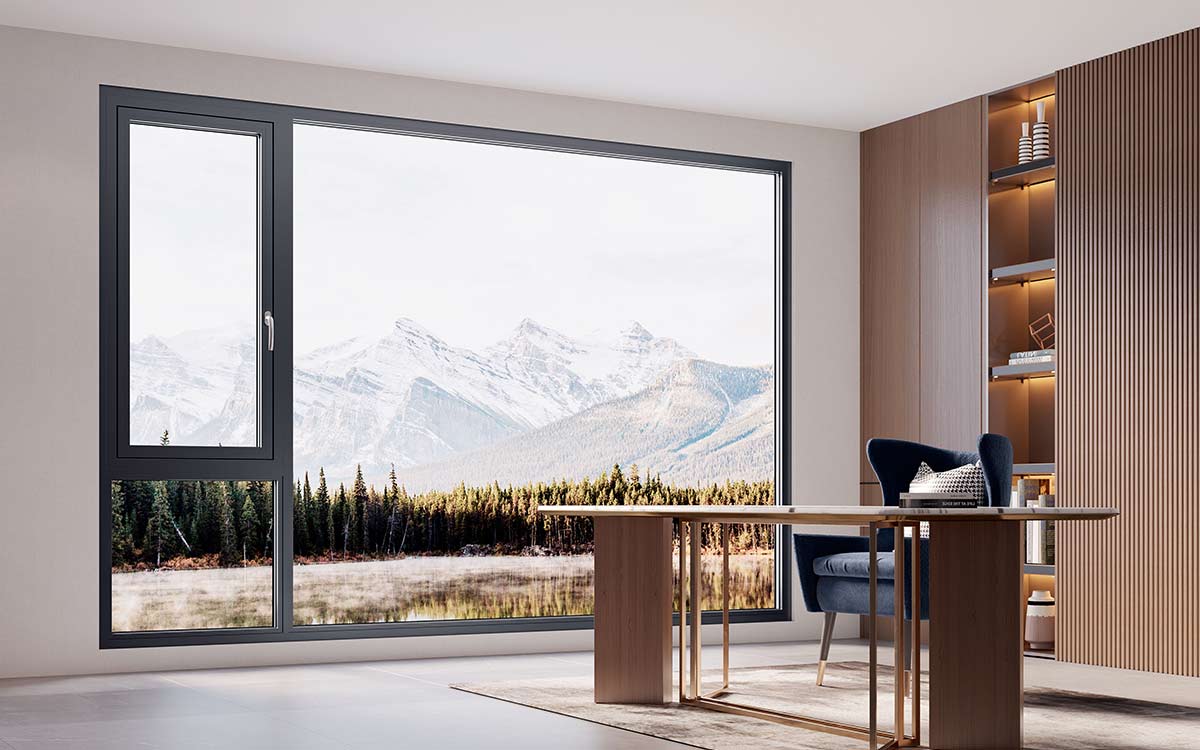 Aluminium Joinery Double Glazed Glass Window COW75D