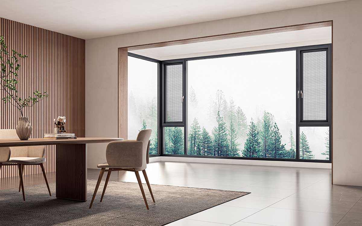 Aluminium Flush Casement Window COW88D