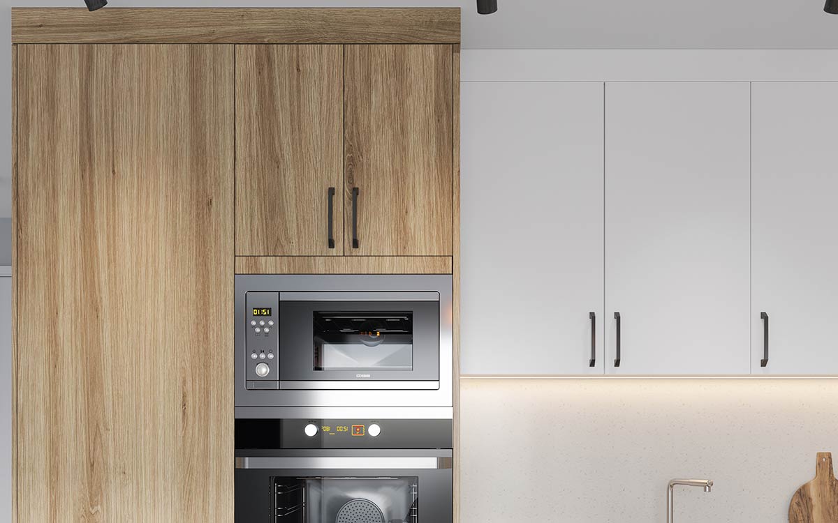Light Wood Flat Pack Kitchen Units