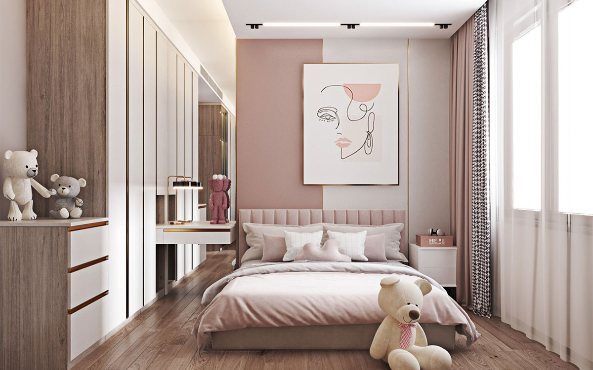 Pink Girls' Room Design 