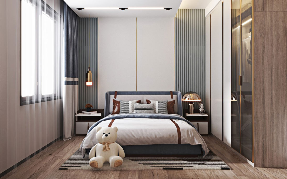 Blue Girls' Room Design 
