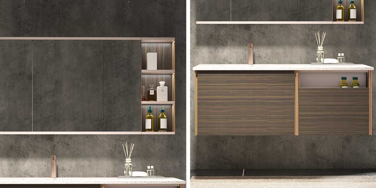 Modern Brown Bathroom Cabinet