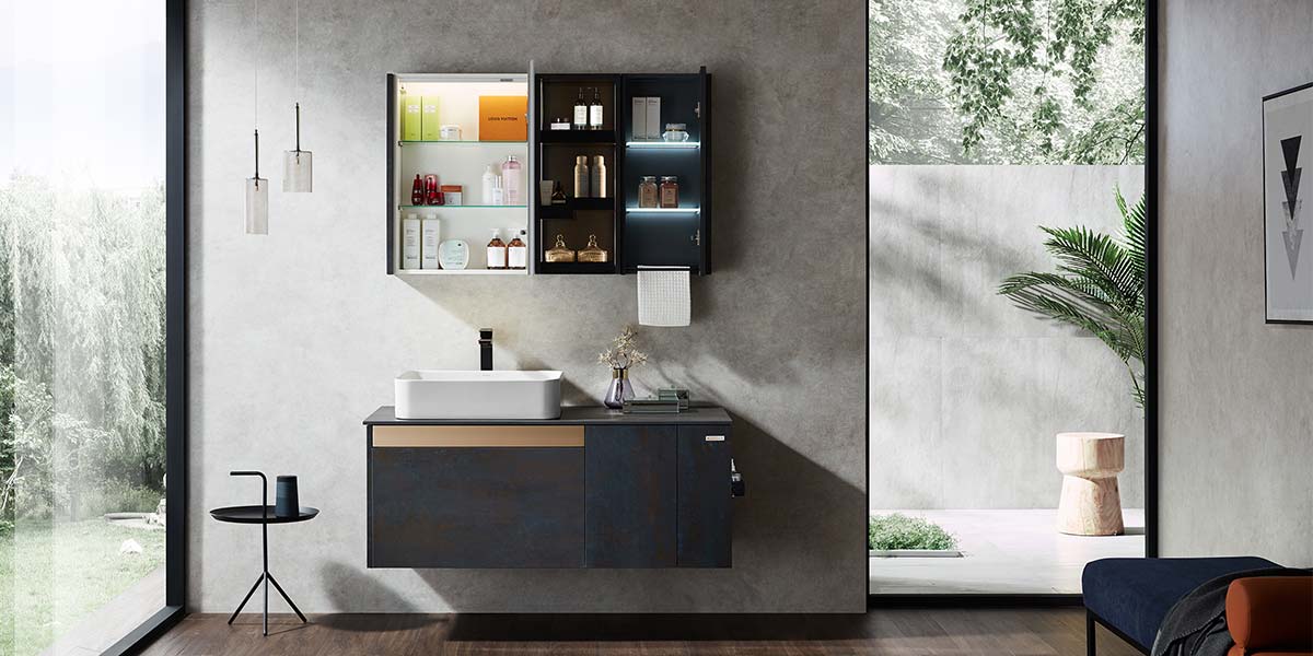 Single Floating Lacquer Bathroom Vanity OBV21-010