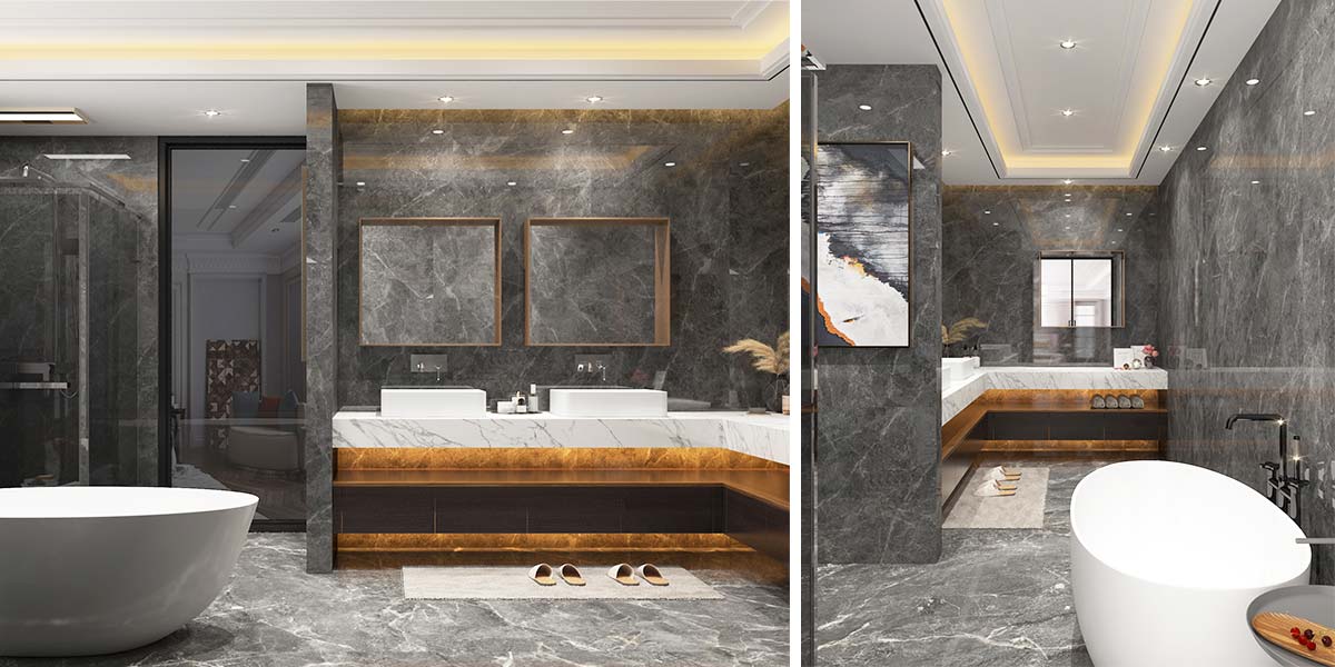 Luxury Bathroom Vanities Floating Design OBV22-MY