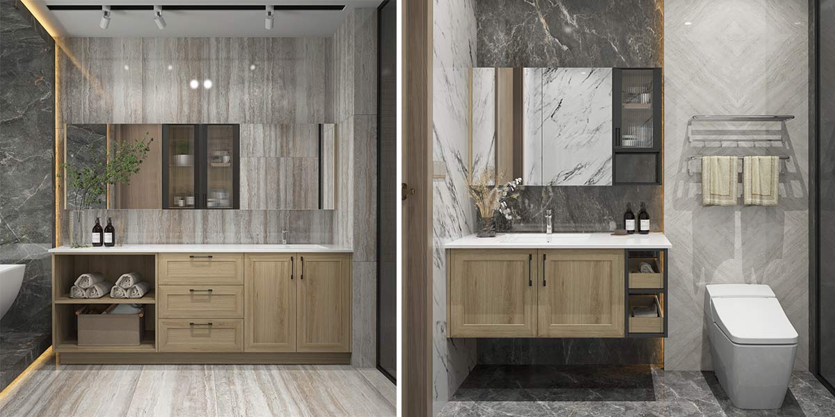 Transitional Shaker Style Bathroom Vanity