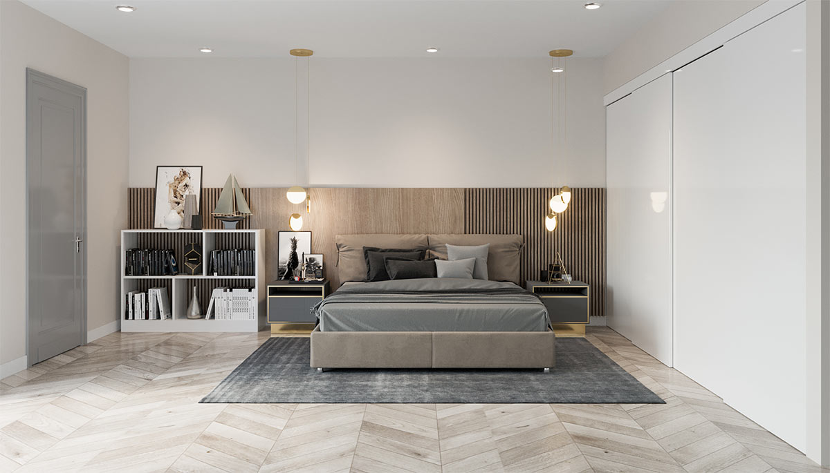 Glossy White Sliding Wardrobes