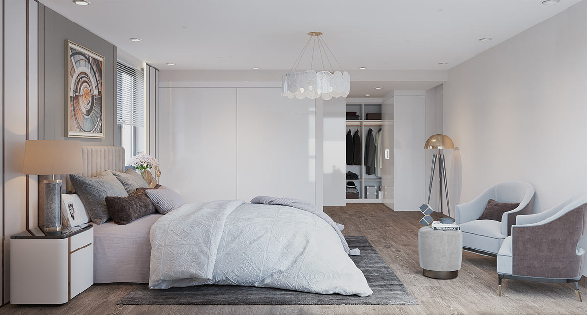 Glossy White Sliding Wardrobes