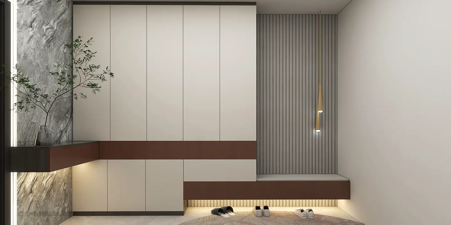 modern fitted entrance cabinets