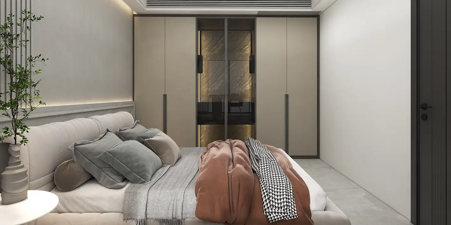 modern bedroom in contemporary home design