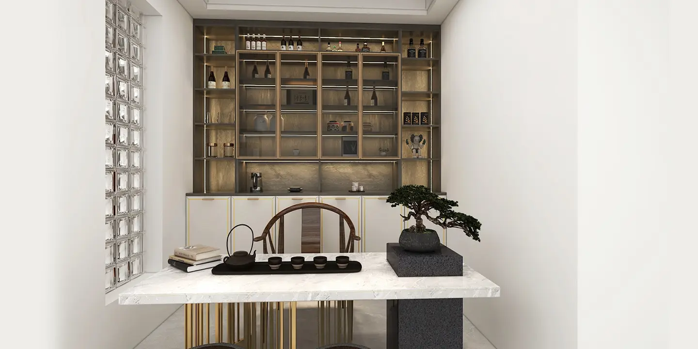 modern luxury home office in contemporary home design