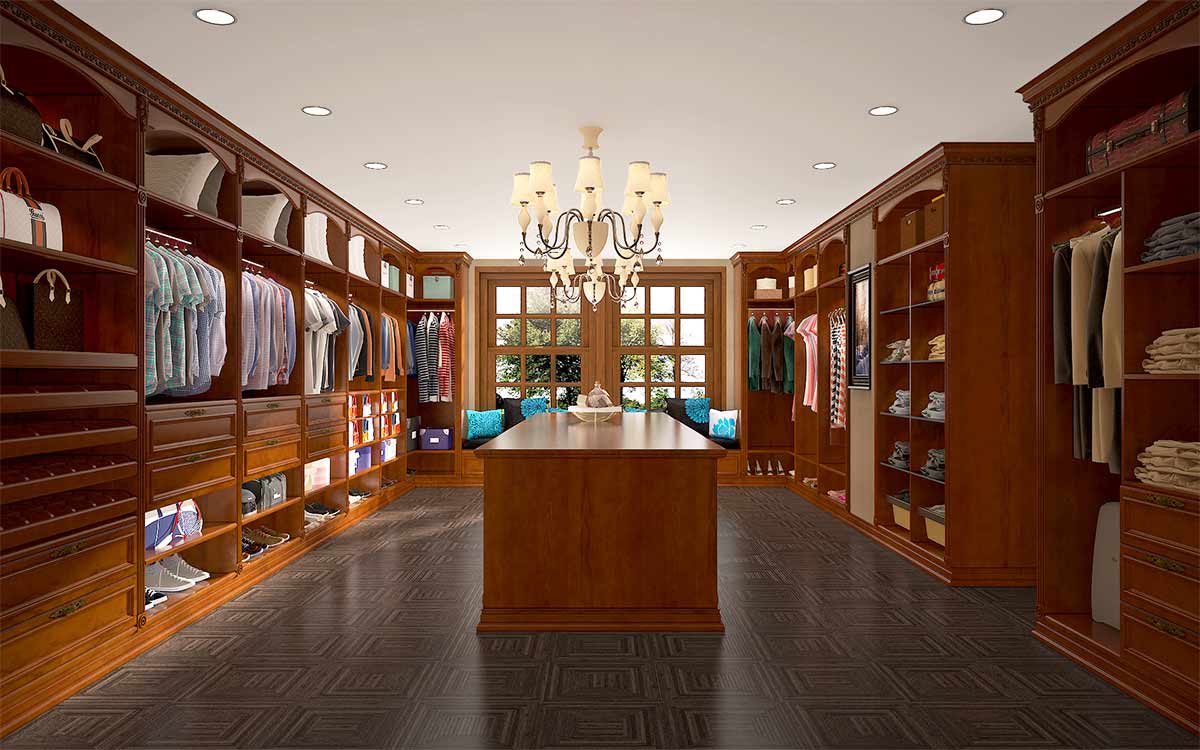 Real Wood Walk in Closet