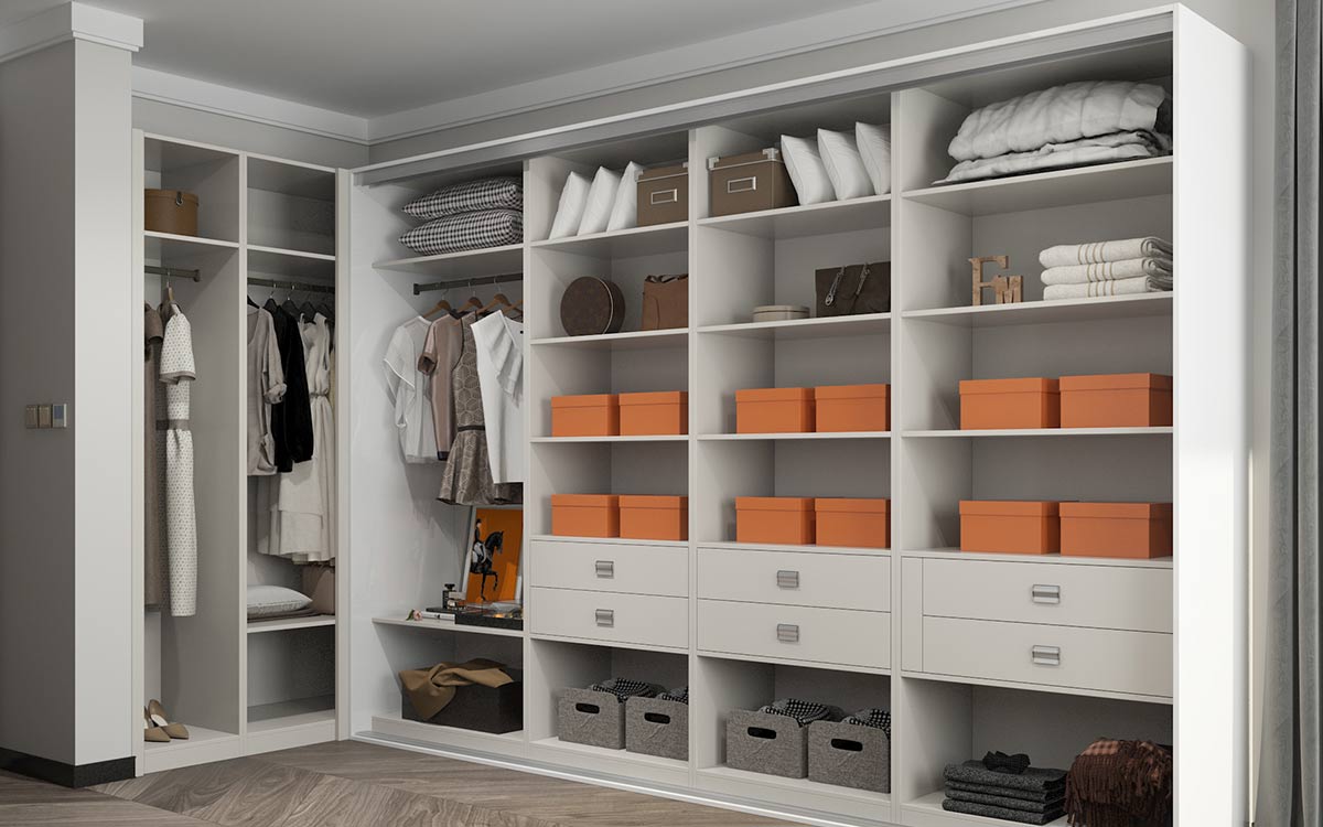 White Wardrobe With Mirror