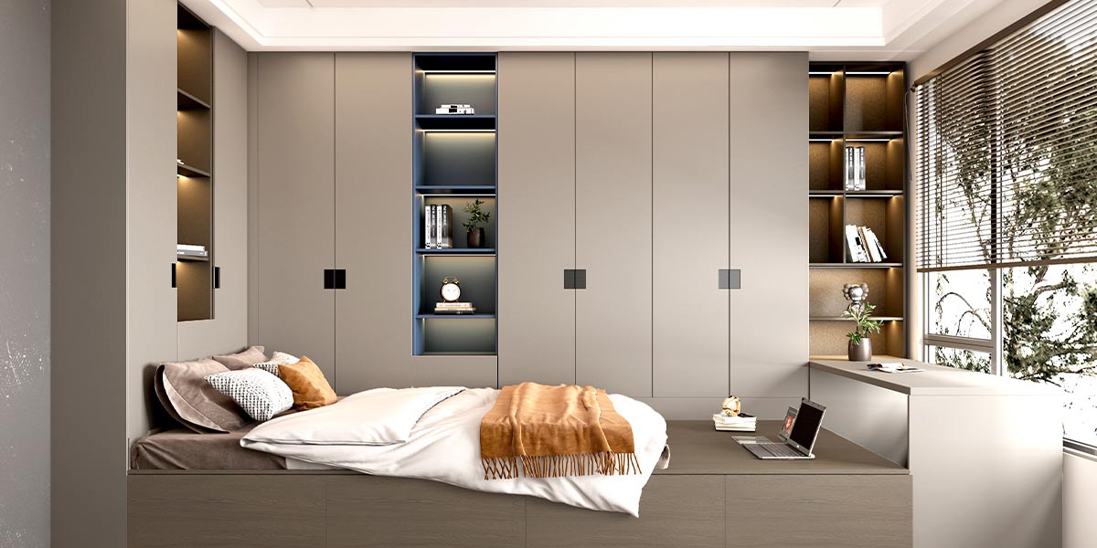 Melamine Space Saving Wardrobe Units OBW22-M02