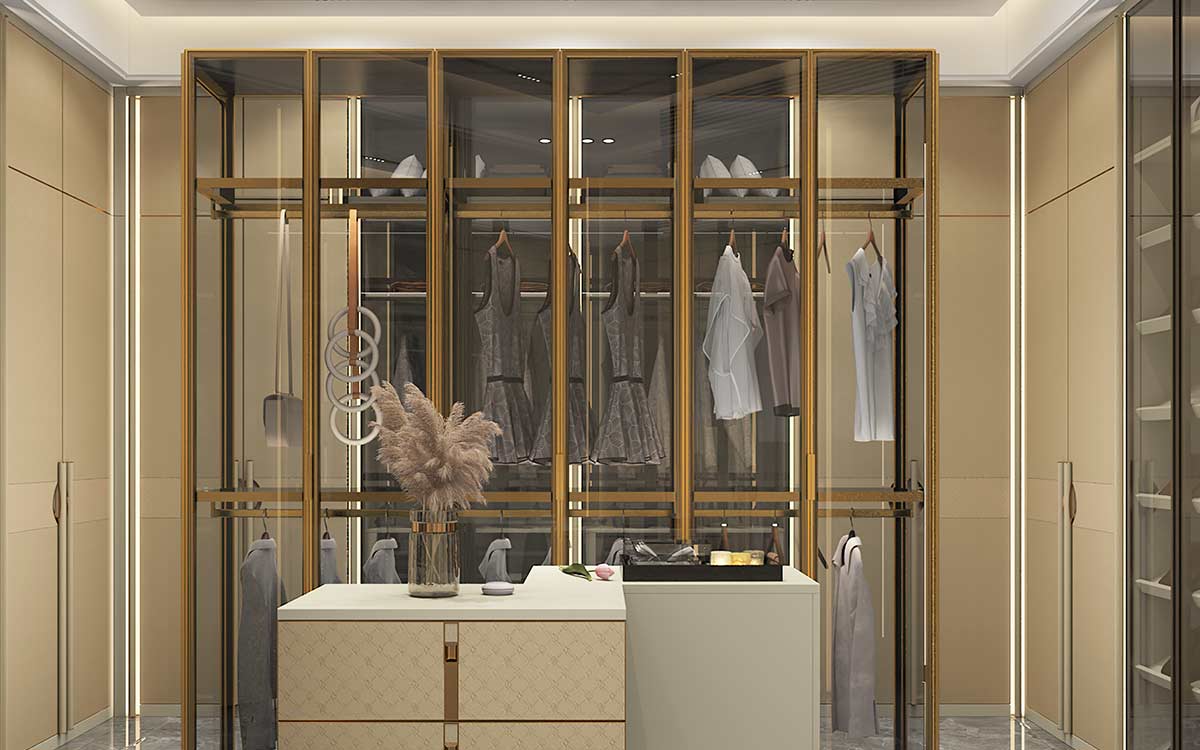 Luxury Walk in Closet with Island