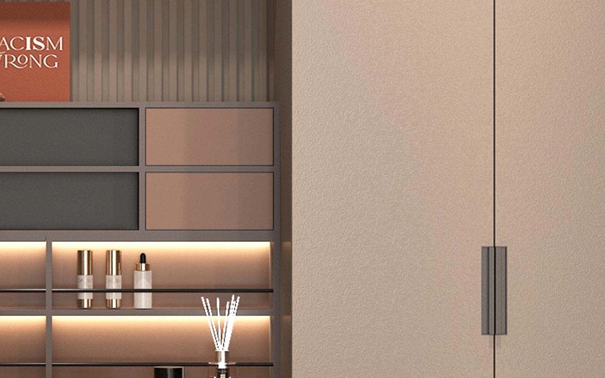 Off-white Wardrobe with Dressing Table