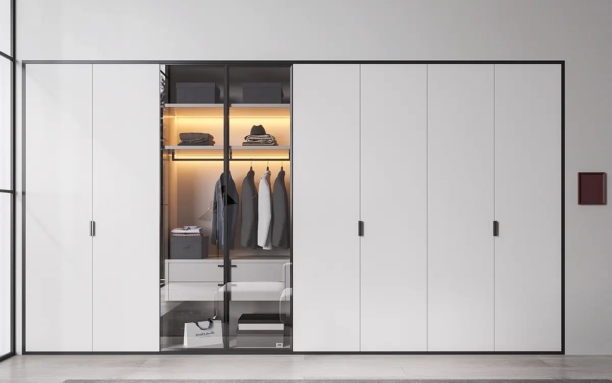 Modern White Minimalist Wardrobe Design
