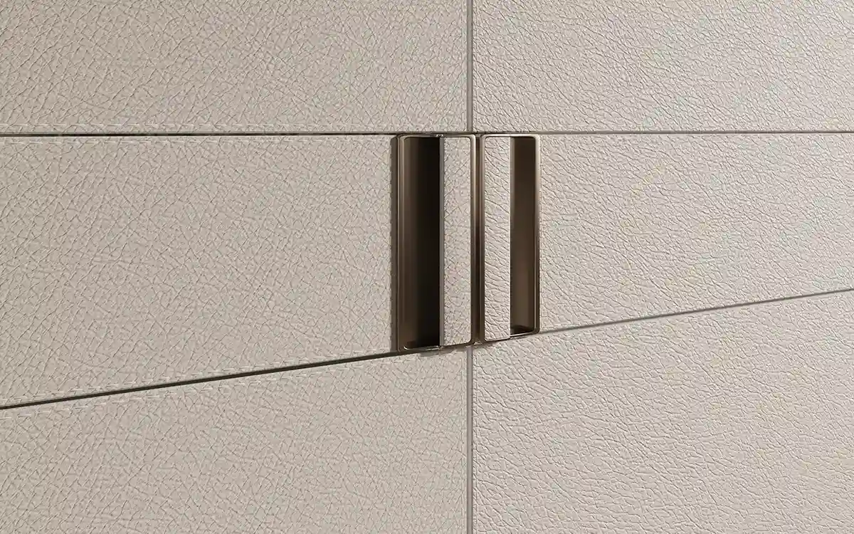 leather textured pvc wardrobe