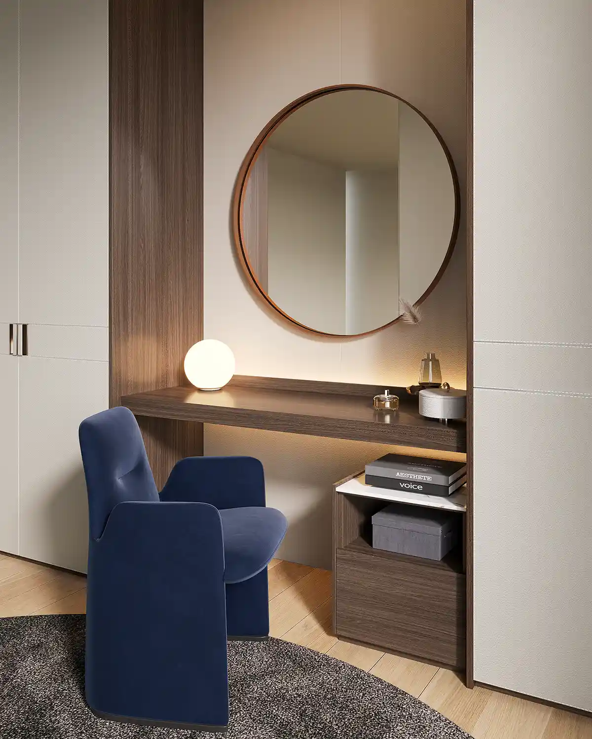 wardrobe with dressing table