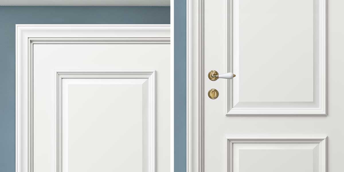 Modern White Painted Raised Door