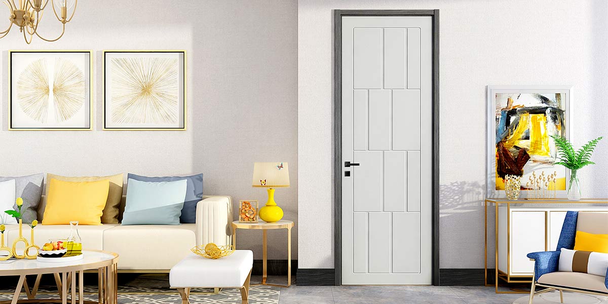 Modern White Wood Door