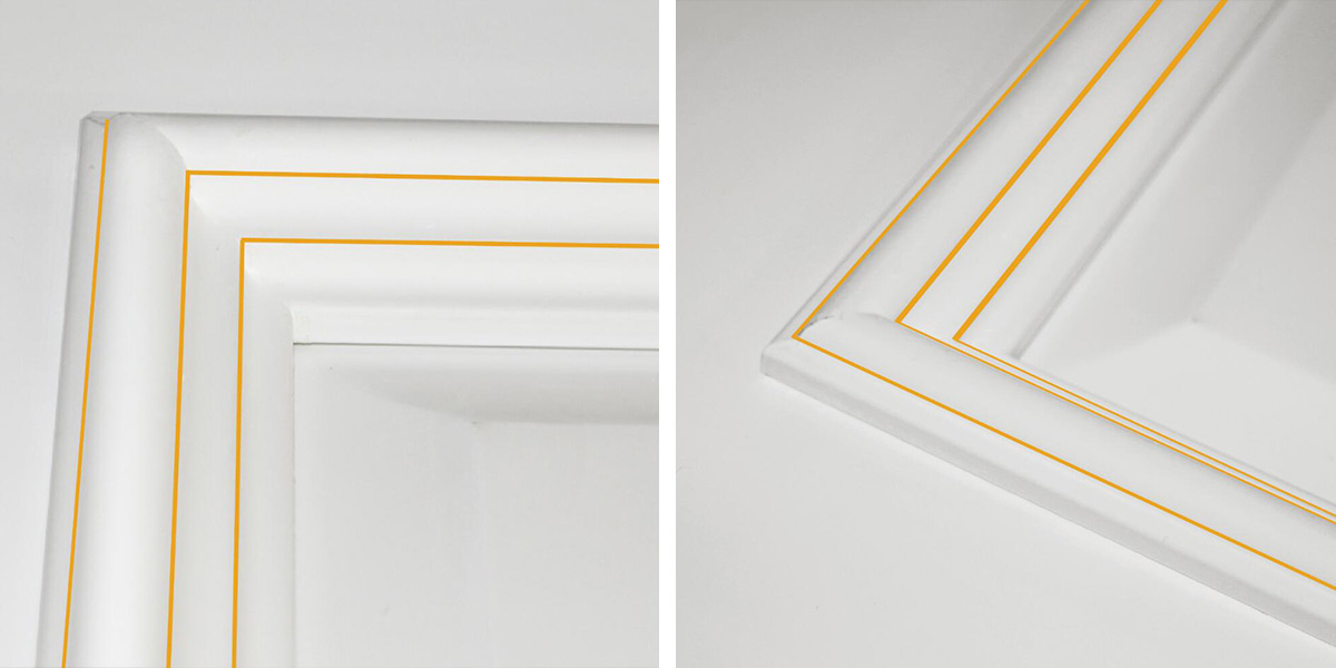 Door with Golden Lines