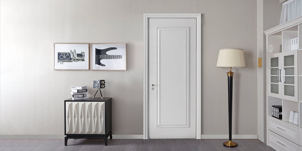 Shaker 1 Panel White Prehung Interior Door YDN005D