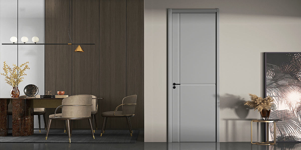 Light Grey PVC Wooden Internal Door YDC021D