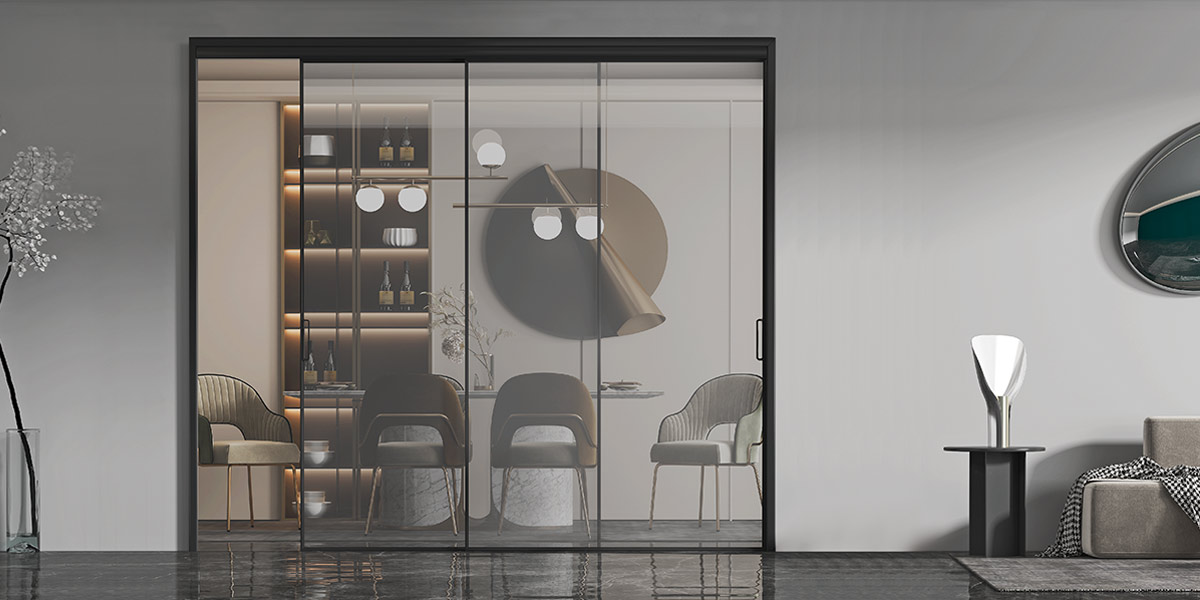 Black Frame 3 Door Sliding Glass Door YDP032G