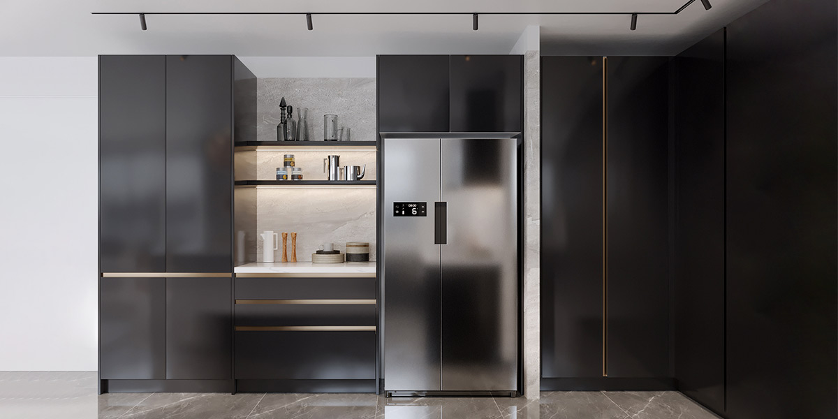 Modern Kitchen Dark Cabinet