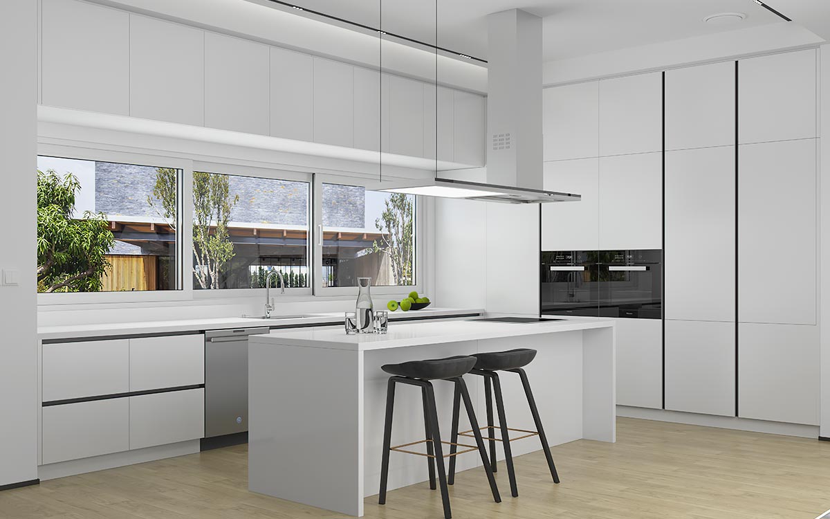 Minimalist Kitchen Design in White