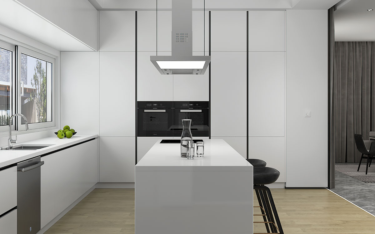 Minimalist Kitchen Design in White