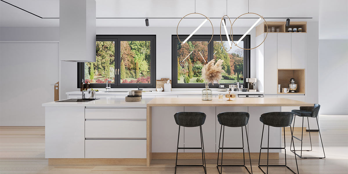 Modern White Scandinavian Kitchen Design