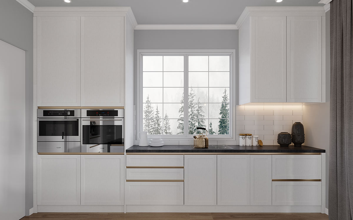 Contemporary Handleless Shaker Kitchen