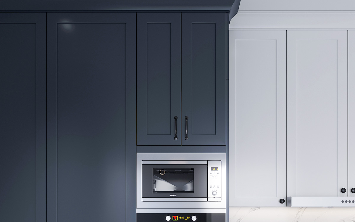 Dark Blue Kitchen Cabinets Shaker Style