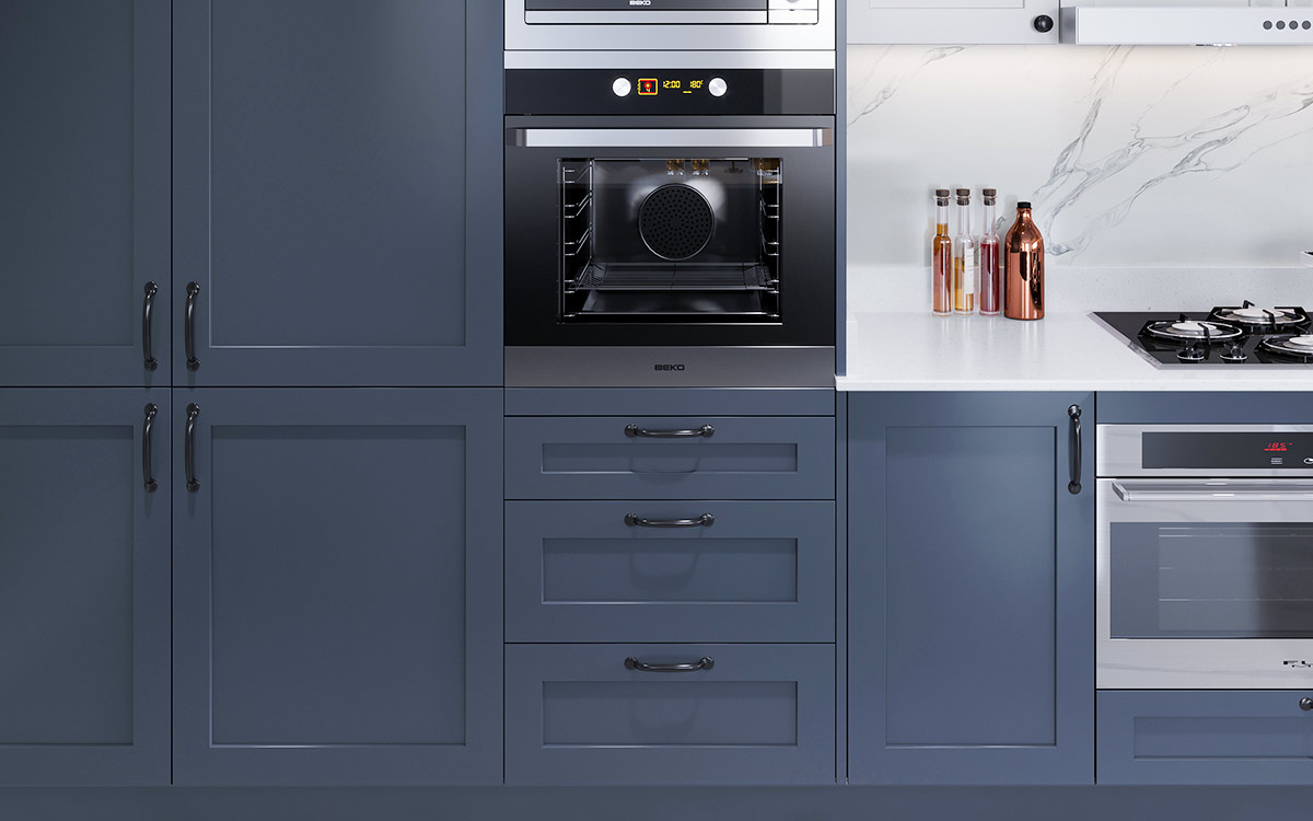 Dark Blue Kitchen Cabinets Shaker Style